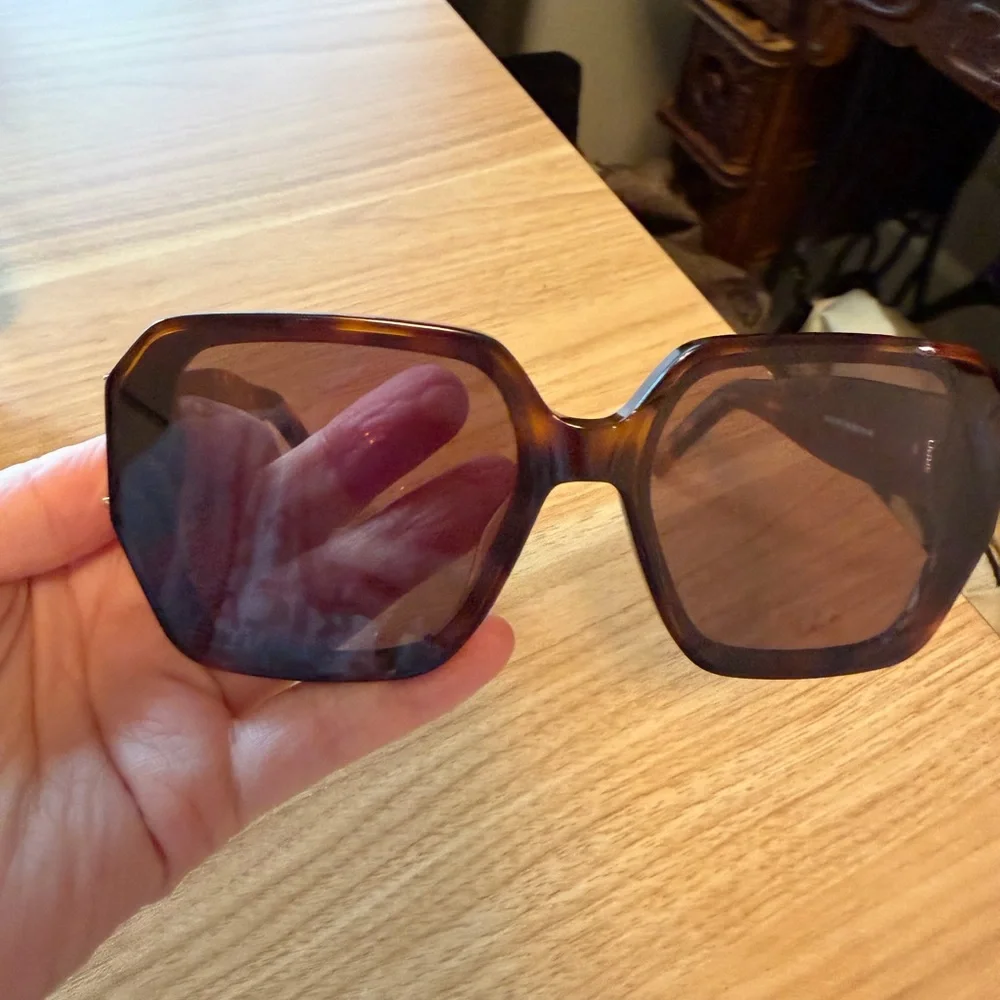 Saint Laurent Brown Tortoise Sunglasses - Picture 2 of 7